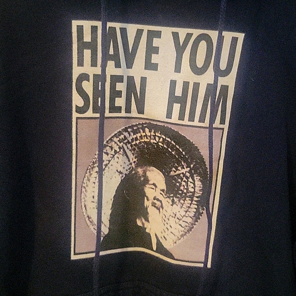 Mens delta fleece have you seen him hoodie size Large color blue white black - Picture 5 of 11